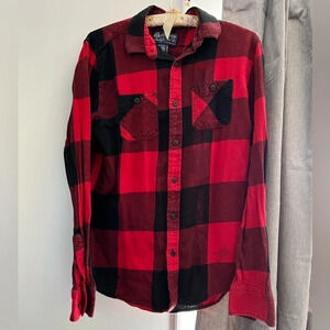 American rag mens plaid button‎ up shirt